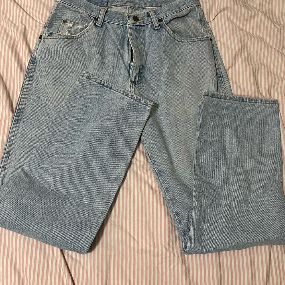 Wrangler Light Blue Straight-Leg Men’s Jeans